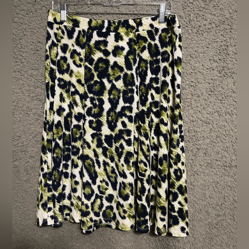 Chic Leopard Print A-Line Skirt